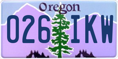OR license plate 026IKW