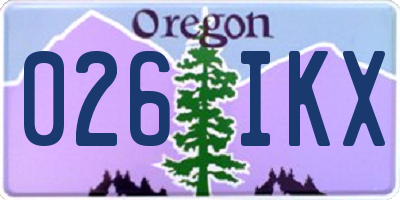 OR license plate 026IKX