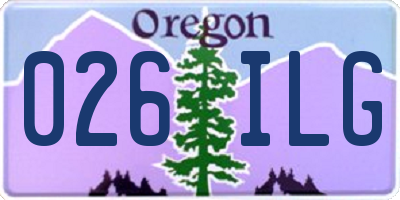 OR license plate 026ILG