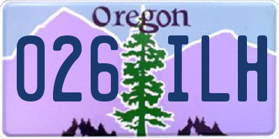 OR license plate 026ILH