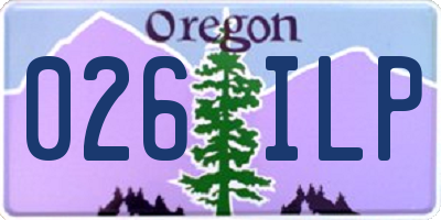 OR license plate 026ILP