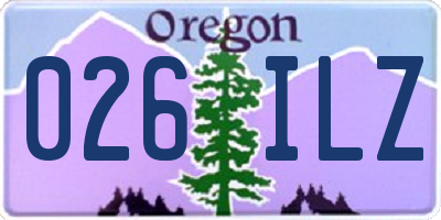 OR license plate 026ILZ