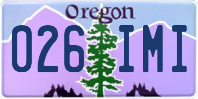 OR license plate 026IMI