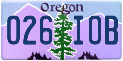 OR license plate 026IOB