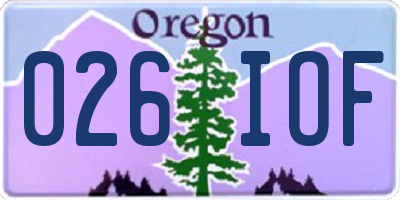 OR license plate 026IOF