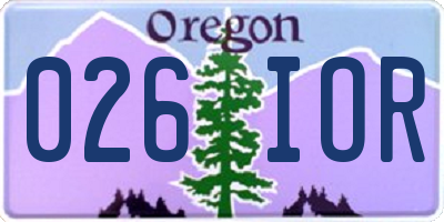 OR license plate 026IOR
