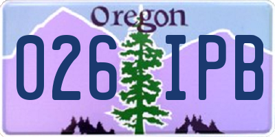 OR license plate 026IPB