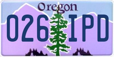 OR license plate 026IPD