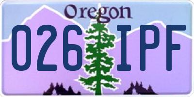 OR license plate 026IPF