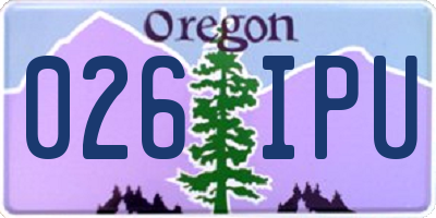 OR license plate 026IPU