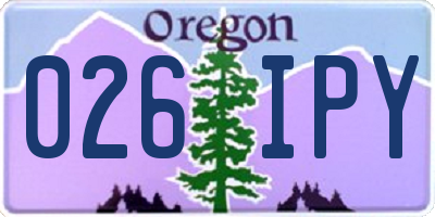 OR license plate 026IPY
