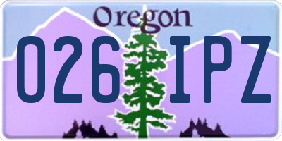 OR license plate 026IPZ