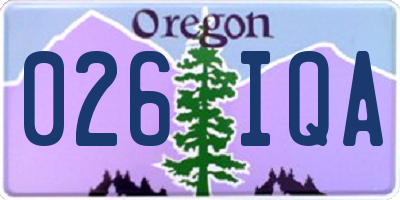OR license plate 026IQA