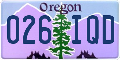 OR license plate 026IQD