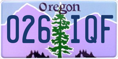 OR license plate 026IQF