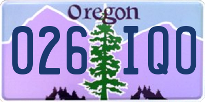 OR license plate 026IQO