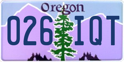 OR license plate 026IQT