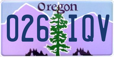 OR license plate 026IQV