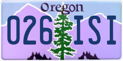 OR license plate 026ISI