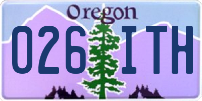 OR license plate 026ITH