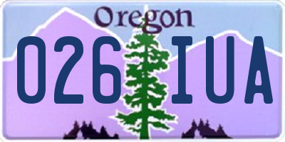 OR license plate 026IUA