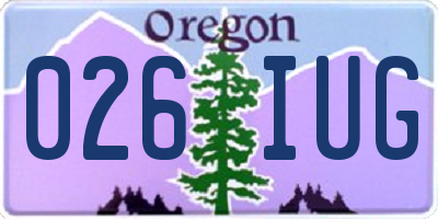 OR license plate 026IUG
