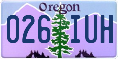 OR license plate 026IUH