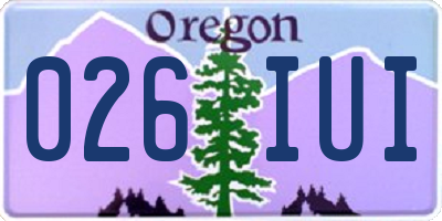 OR license plate 026IUI
