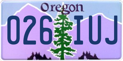 OR license plate 026IUJ