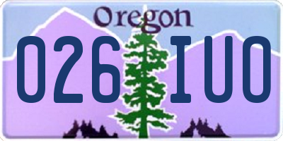 OR license plate 026IUO
