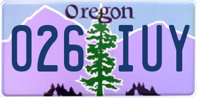OR license plate 026IUY