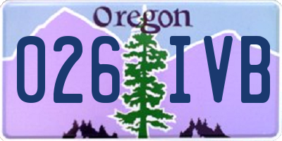 OR license plate 026IVB
