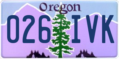 OR license plate 026IVK