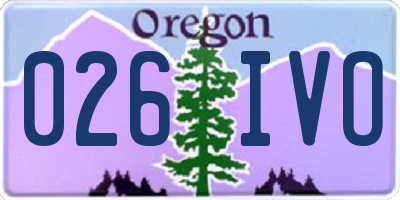 OR license plate 026IVO