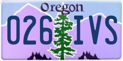 OR license plate 026IVS