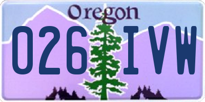 OR license plate 026IVW