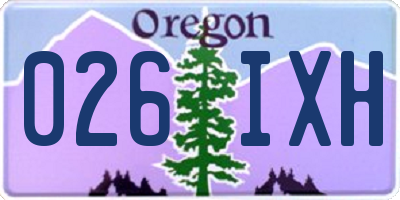 OR license plate 026IXH