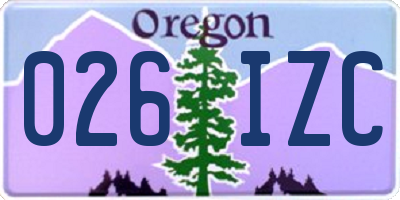 OR license plate 026IZC
