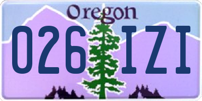 OR license plate 026IZI