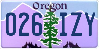 OR license plate 026IZY