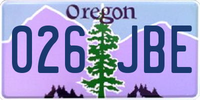 OR license plate 026JBE