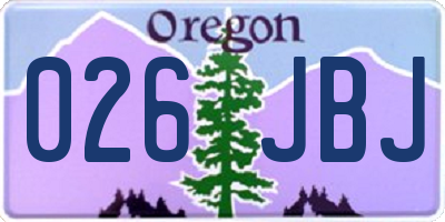 OR license plate 026JBJ