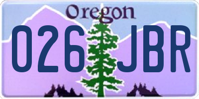 OR license plate 026JBR