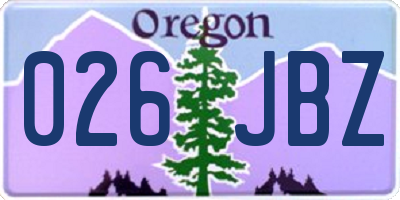 OR license plate 026JBZ