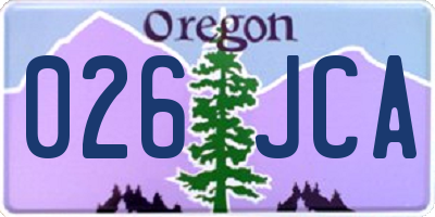 OR license plate 026JCA
