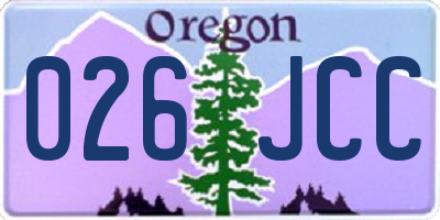 OR license plate 026JCC