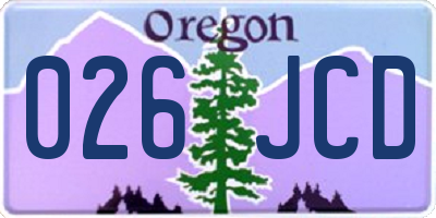 OR license plate 026JCD
