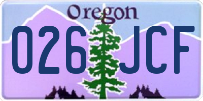 OR license plate 026JCF