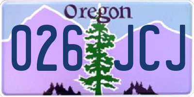 OR license plate 026JCJ
