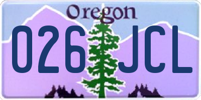 OR license plate 026JCL